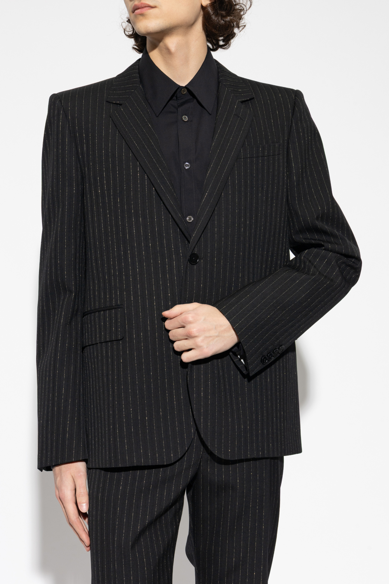 Alexander McQueen Wool blazer with Lurex thread | Men's | Vitkac